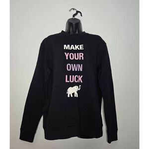 Ivory Ella Black Make Your Own Luck Sweatshirt Size Small Top Black Comfy